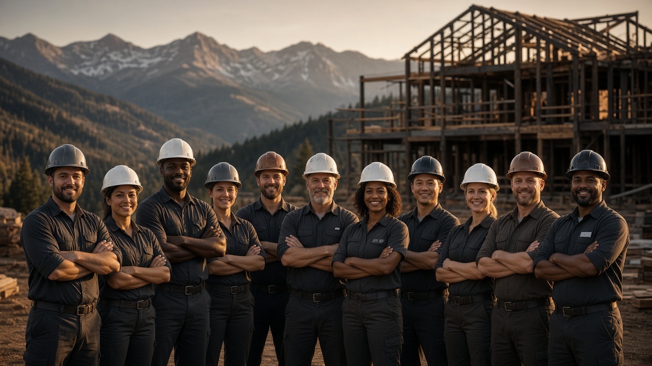 The Platte River Builders team on a job site